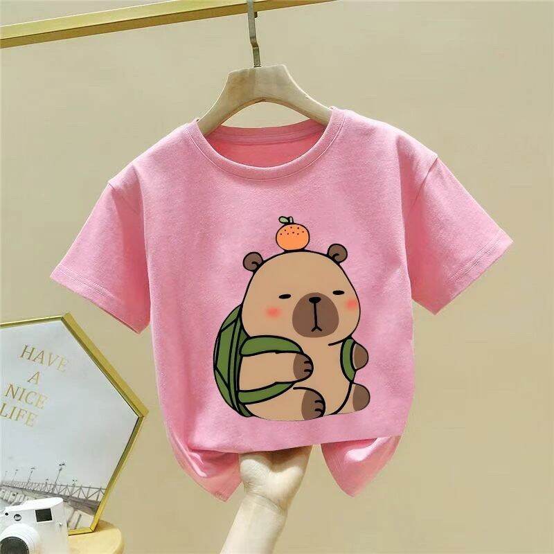New Short Sleeve Cute Kids T-Shirt, Cartoon Printed Children's T-Shirt