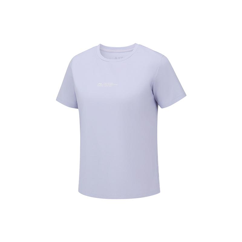 Skechers Solid Color Breathable Round Neck Short Sleeve T-Shirt Women tops P226W065-00FW M