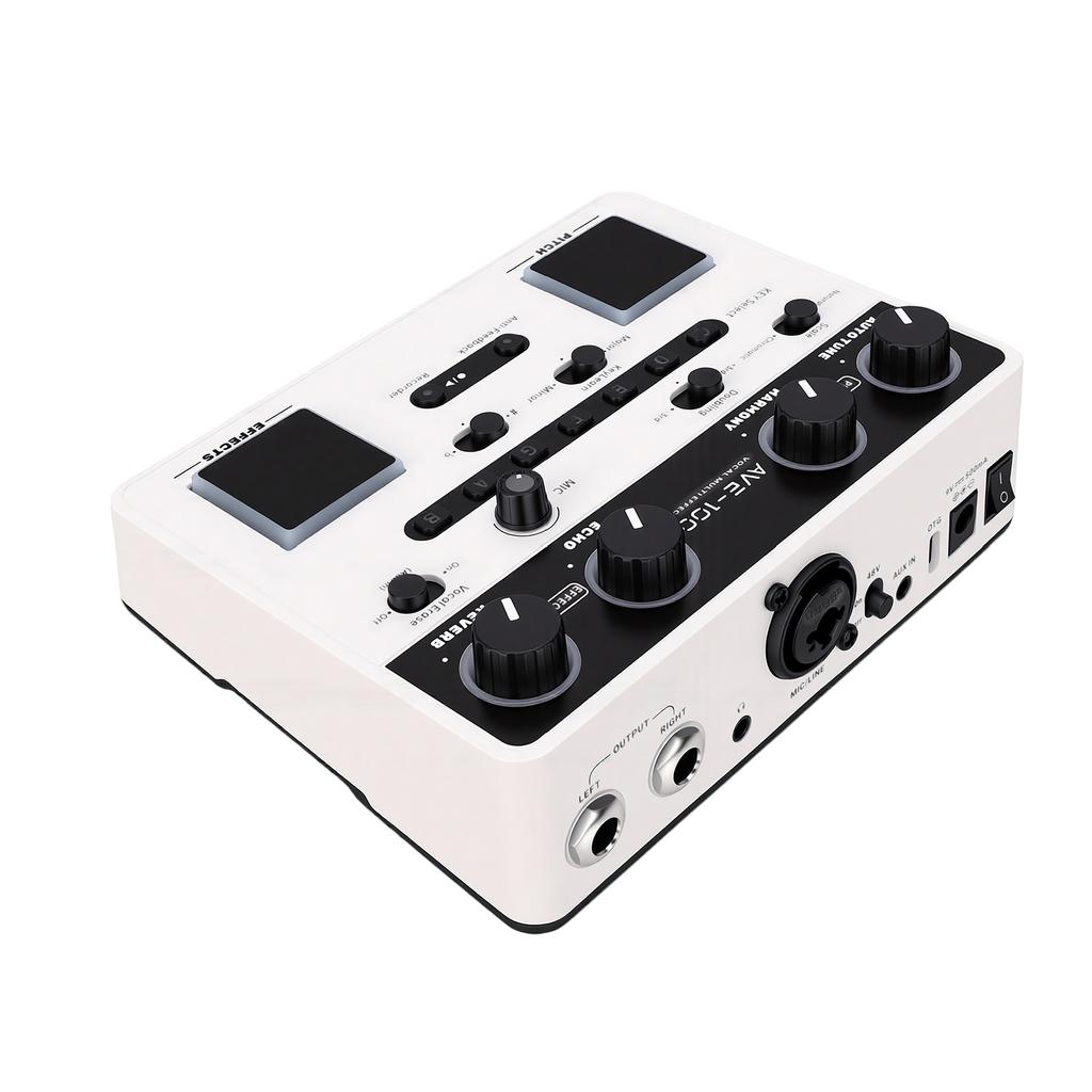 Gesangseffekte Prozessor mit Auto Pitch Harmonischem Gesangs-Eraser Looper OTG Sound Interface Heimstudio Aufnahme für