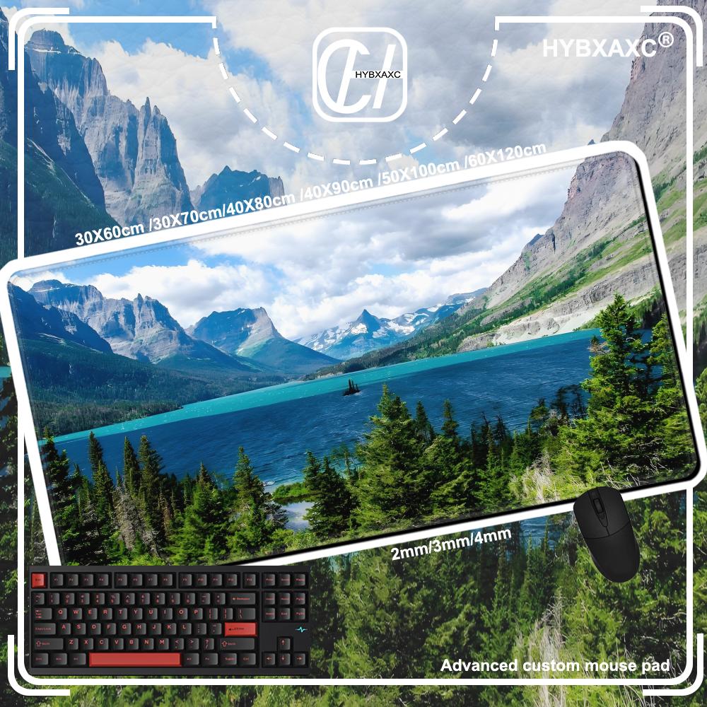 Mouse Pad Cute HD Desk Pad Extended Gaming Keyboard Mats Large 90x40cm XXL Nature Landscape Gamer Mousepad