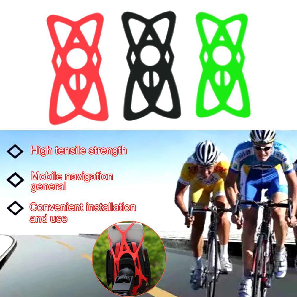 Motorcycle Bike Elastic Silicone Phone Holder X Web Grip Phone Mount Band Elastic Rubber Cycling Navigation Phone Fixed Strap