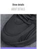 Men's All-Black Summer 2025 Sneakers: Casual Teen Running Shoes with Thick Soles
