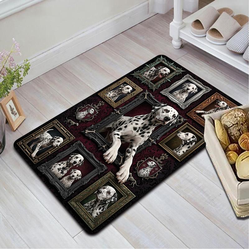 Dalmatiner-Erbe Muster Teppich Bodenmatte für Wohnzimmer oder Schlafzimmer Weicher und Bequemer Teppich ein Geschenk für Geburtstag und Feiertag.