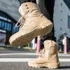 High top men's hiking desert boots High quality non-slip casual ankle boots Outdoor hiking boots Wear resistant large size 39-47
