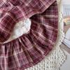 Girls' Retro Plaid Camisole Three-Piece Set - Spring/Autumn AQB027