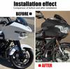 Motorcycle Front Side Fairing Panel with Bracket Kits Gloss Black Iron Alloys ABS For Harley CVO Road Glide Upgrade 2024 -Later