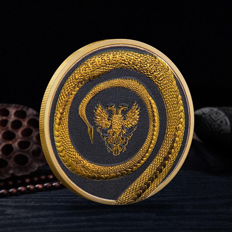 Russian Dragon Commemorative Coins, Metal Crafts, Commemorative Medals, Collectibles, Gifts