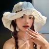 Women's New Sun Hats Korean Style Checkered Button Pleated Fisherman's Hat Thin Breathable Beach Sun Hat Spring Summer Cute Cap