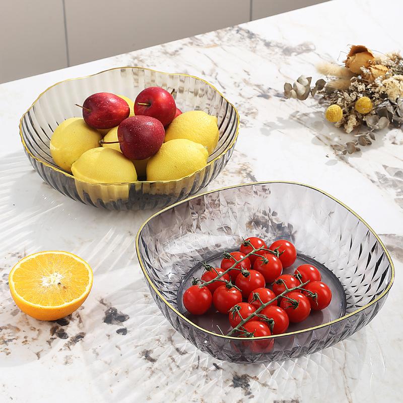 High-Grade Fruit Plate, Household Living Room Fruit Plate, Light Luxury Fruit Basin, High-Grade Snack Plate, Candy Display Plate