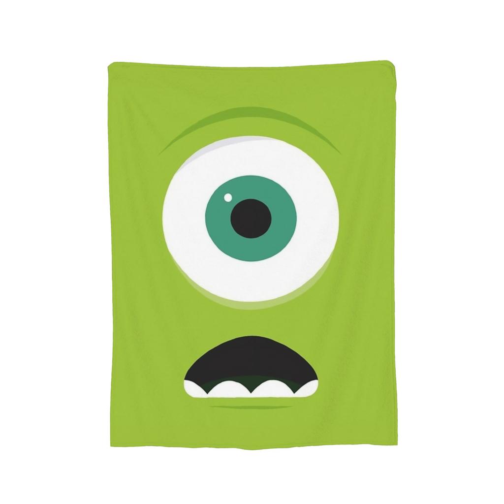 Mike Wazowski Monsters University Flannel Throw Blankets Monsters Inc Blankets for Sofa Bedroom Warm Bedroom Quilt,