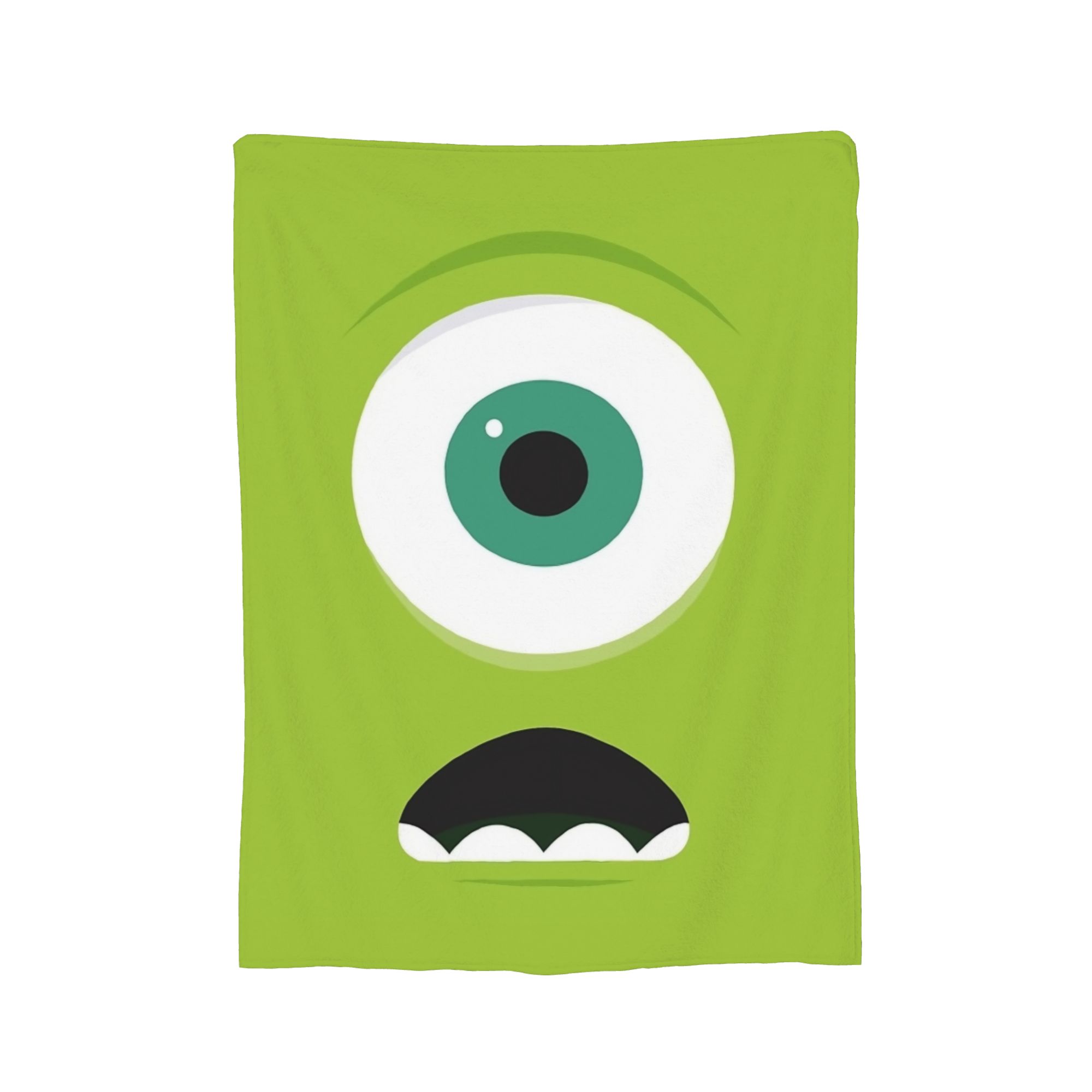 Mike Wazowski Monsters University Flannel Throw Blankets Monsters Inc Blankets for Sofa Bedroom Warm Bedroom Quilt, 75x90cm