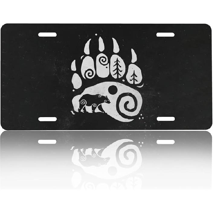Front License Plate Cover – Aluminum Metal Car Accessory, Rust-Proof Novelty Vanity Tag Decor For Men & Women, 6X12 With 4 Holes - The World Map