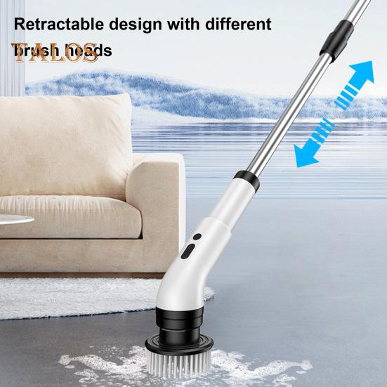 Electric Spin Scrubber Cordless IPX7 Waterproof Cleaning Brush 360 Power Electric Spin Brush Kitchen Type-C Charging Replaceable Brush