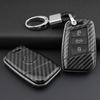 For Volkswagen VW Key Fob Cover, ABS Carbon Fiber Pattern Car Key Case Protector for 2017-2022 2023 VW Atlas Jetta Passat Tiguan Arteon Golf Skoda