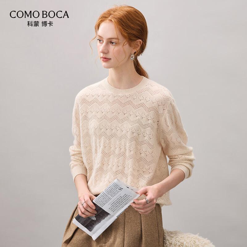 Komon Boca Women's 100% Cashmere Hollow-out Sweater