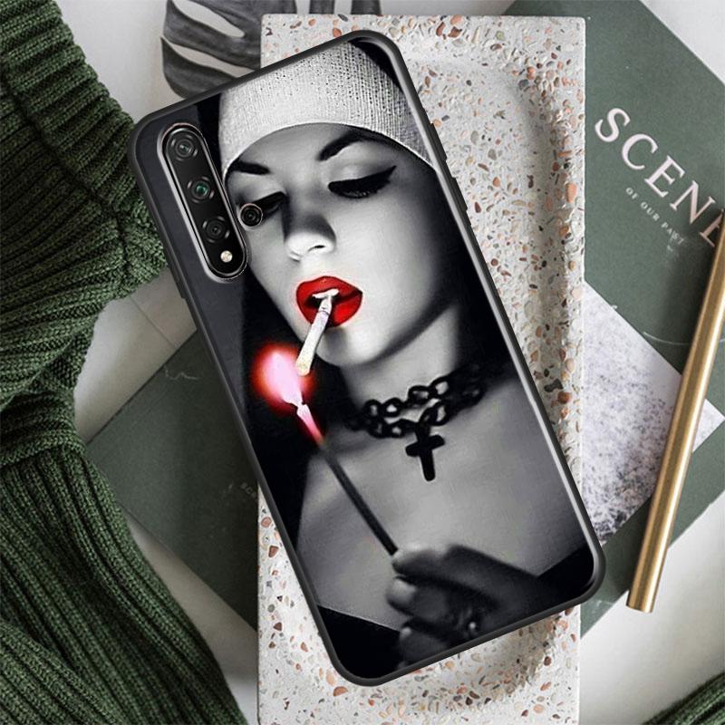 Sexy Girl Sister Style Nun Case For Huawei Honor 70 50 X8 X9a Magic5 90 Lite P20 P30 P40 P60 Pro P Smart Nova 5T Cover