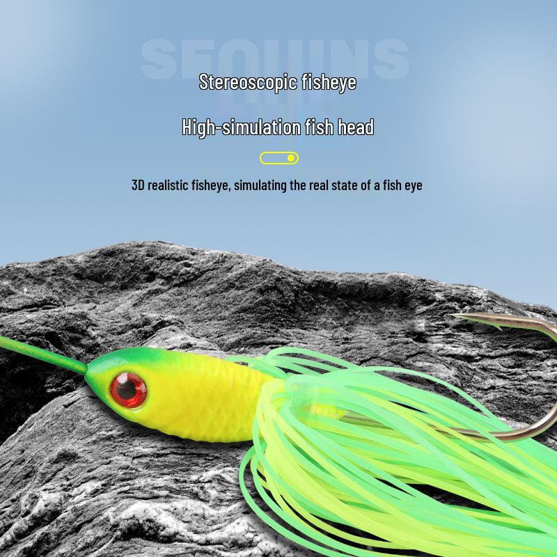 5-teiliges Sinking Long-Cast Köderset mit Weidenblatt-Spinnern und Geräuschkugeln zum Angeln.