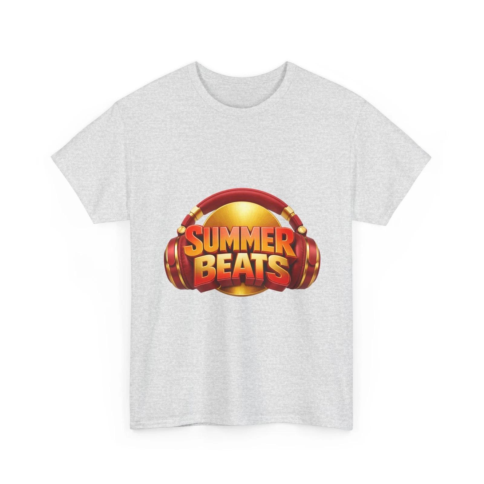 Summer Beats T-Shirt Retro Headphones Music Festival Shirt Fun Graphic Tee S