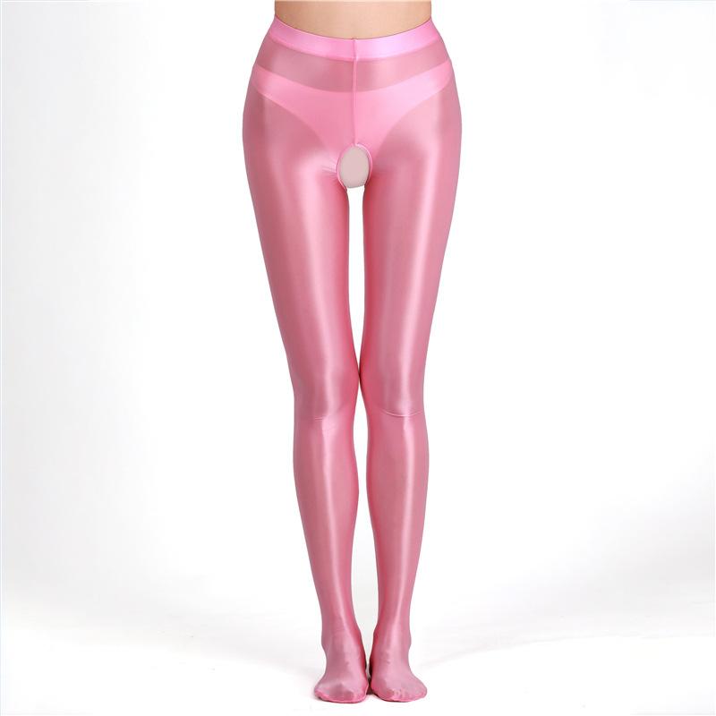 Women's High Waist Control Top Tights Shiny Pantyhose Silky Stockings