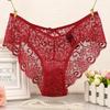 New Non-marking Sexy Erotic Panties Female Lace Hollowing Mid-waist Sexy Large Size Panties Ladies Briefs