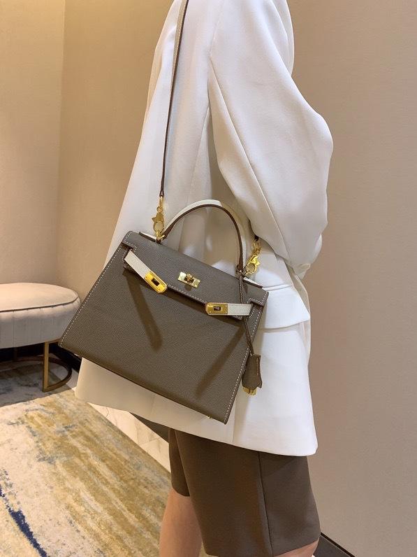 

Новая сумка из коровьей кожи с цветными блоками, сумка из кожи с принтом в виде руки, универсальная сумка через плечо с цветными блоками для женщин 25x10x19cm серый