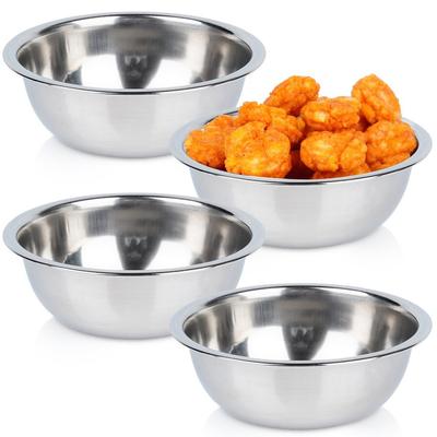 4x Steel Bowl for Dip Sauce, Sauce Boat, Dip Bowl, Salad Bowl 11cm 250ml