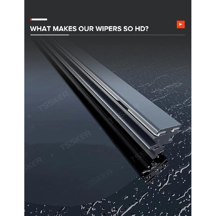 Wiper Front & Rear Wiper Blades Set For VW Tiguan MK2 2017 2018 2019 2020 2021 2022 2023Windshield Windscreen Window 26"+21"+14"