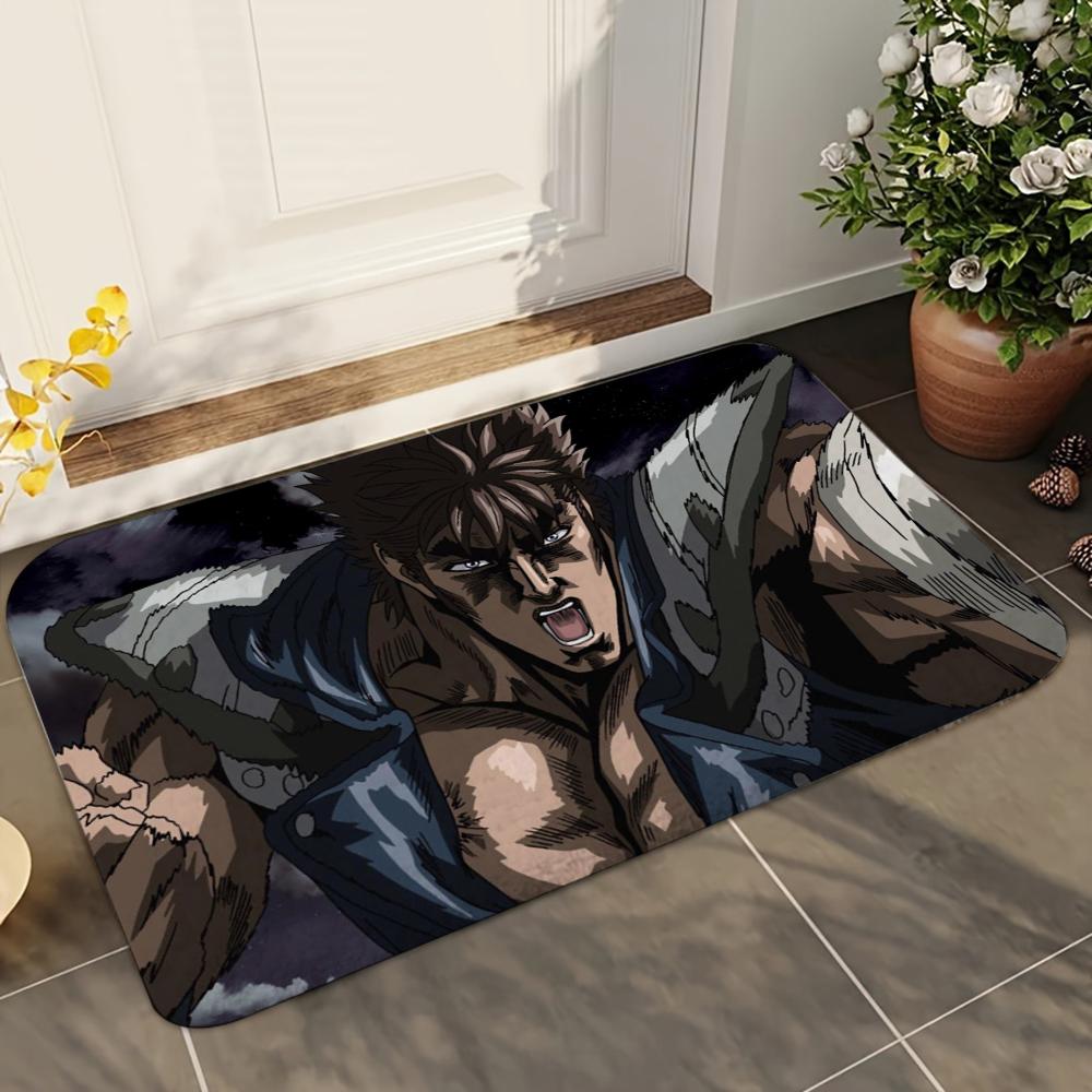 1pc Hokuto No Ken Bathroom Absorbent Mats Anti-Slip Mats Home Decor Supplies Carpets Home Kitchen Floor Mats