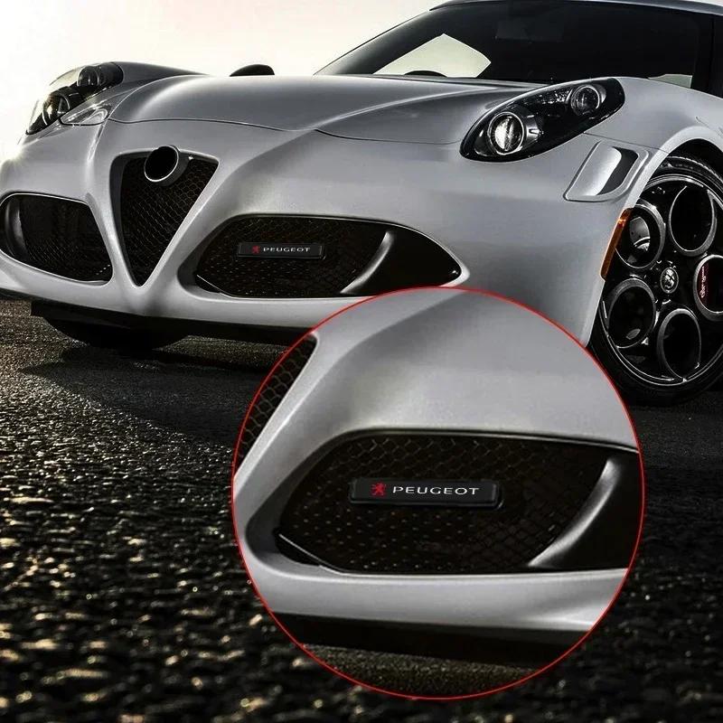 2026 Heißer Autoaufkleber Auto Dekorative Leuchte LED Fronthauben-Kühlergrill-Emblem Abzeichen Dekoration für Peugeot 206 307 308 3008 207 208 407 408