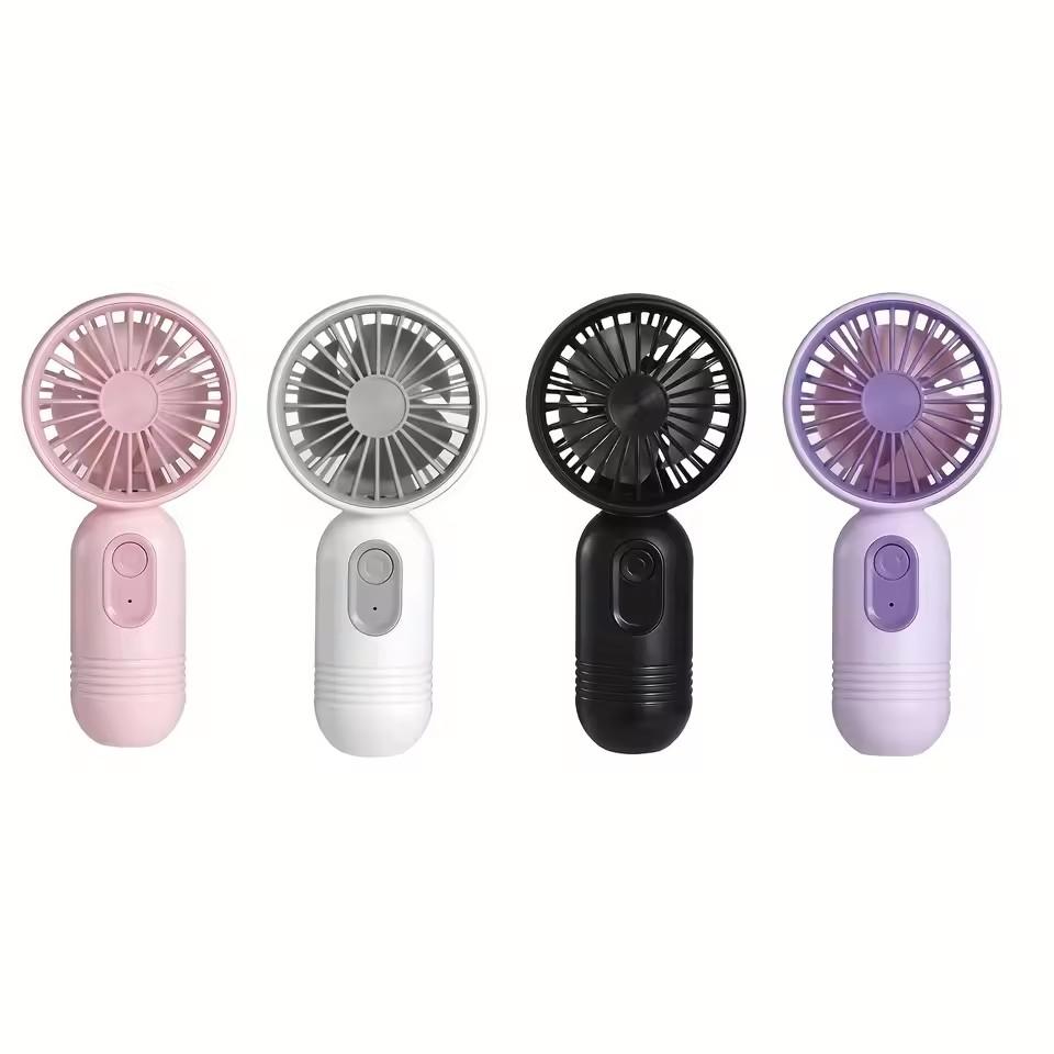 

Small Handheld Fan Mini Rechargeable USB Fan Pocket Small Student Office Desktop Portable High Wind Power Student Summer Gift чорний