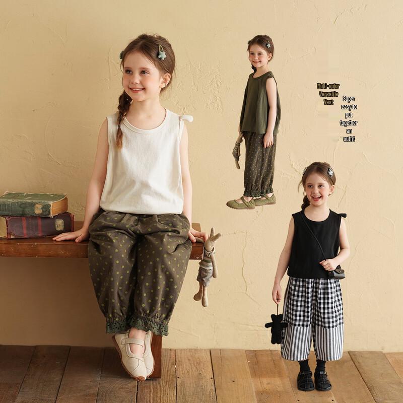 

Girls 3D Embellished Cotton Sleeveless Vest M