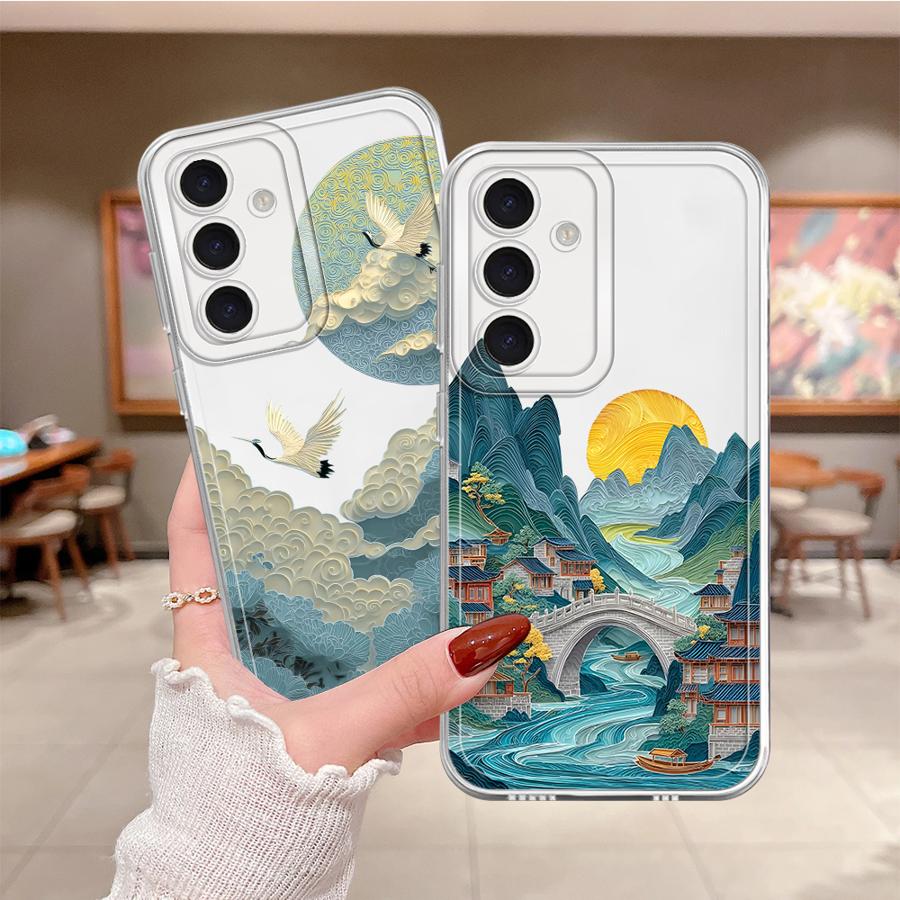Phone Cover Case for Samsung Galaxy A57 A34 A35 A36 A37 A56 A26 A24 A52 A54 A15 A52 A17 A25 A51 A14 A16 A55 A31 A23 Mountain Art
