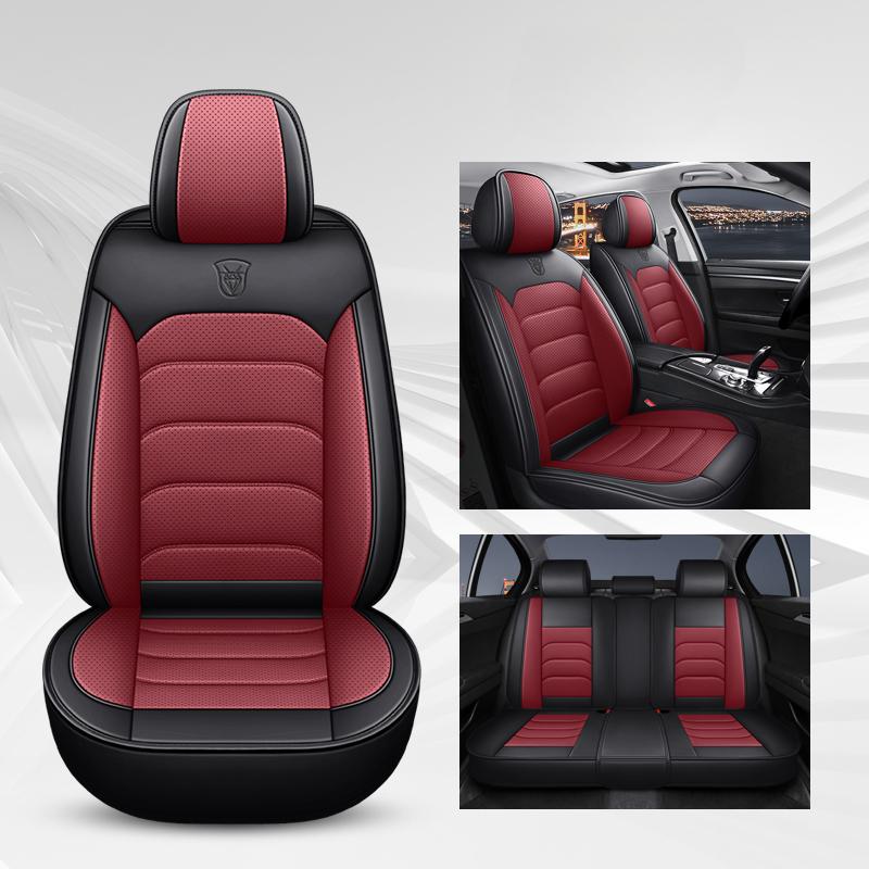 Car Seat Cover Premium Waterproof Faux Leather Cushion Universal Accessories Fit SUV Truck Sedan Automotive Vehicle