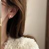 Sterling Silver Freshwater Pearl Stud Earrings, Light Luxury Design Screw-In Hooks for Healing Piercings, Elegant Women's Earrings