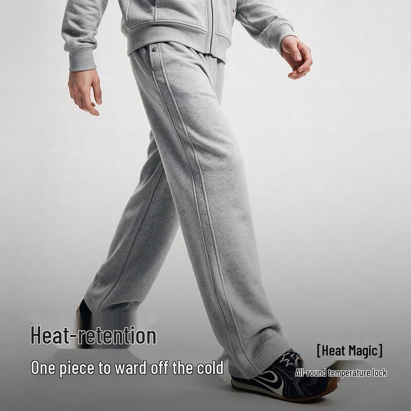 NVG·YOUNG Men's Fleece-Lined Casual Straight-Leg Pants