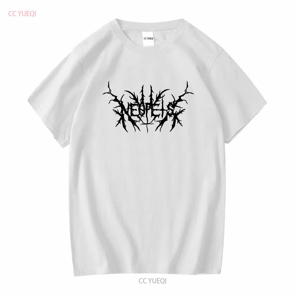 Neopets Metal Logo T Shirt Long or Short Sleeves Vintage Washed Homme Designer Clothes Stylish Comfortable Soft
