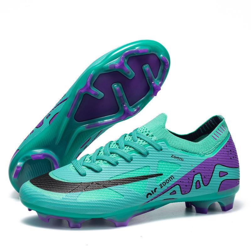 Seamless Fly-woven European Cup Low-top Football Shoes, Youth Spikes, Artificial Grass Training Shoes