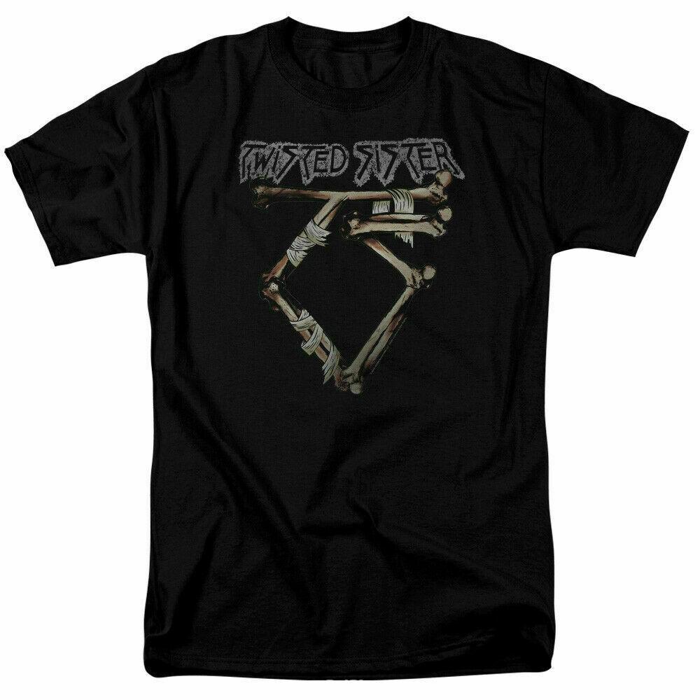 

26 Twisted Sister Bone Logo T Shirt Licensed Heavy Metal Band Rock N Roll Black Unisex T-Shirt S разноцветный