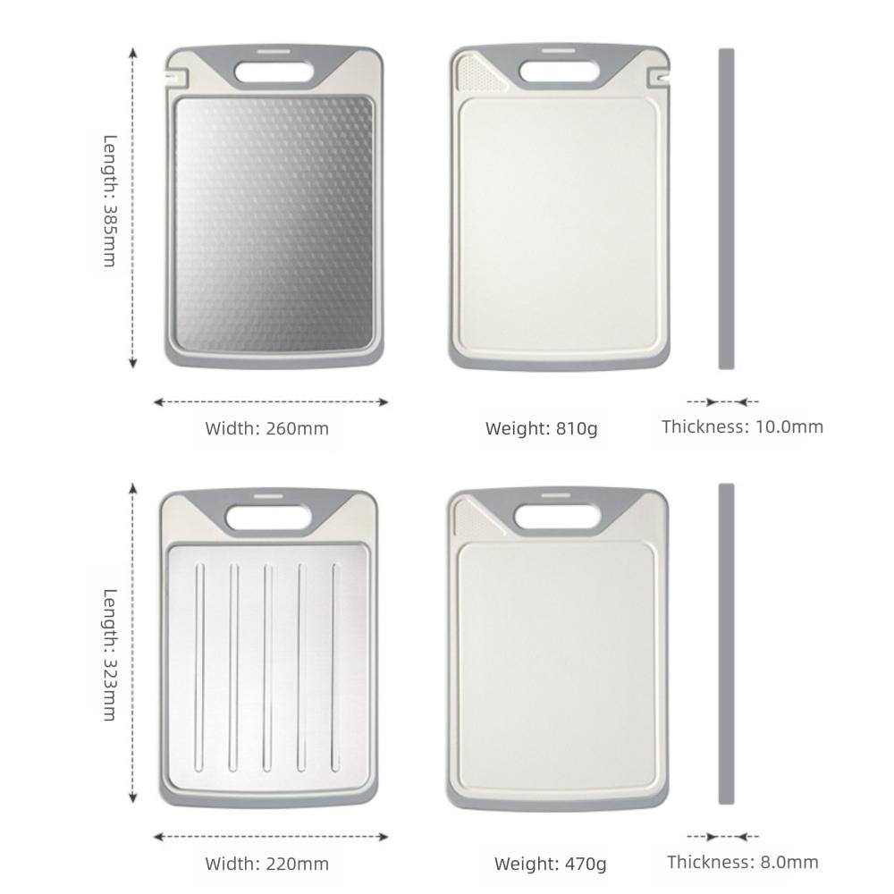 Double Sided Chopping Board Stainless Steel Chopping Block Durable Cutting Board  Kitchen Supplies
