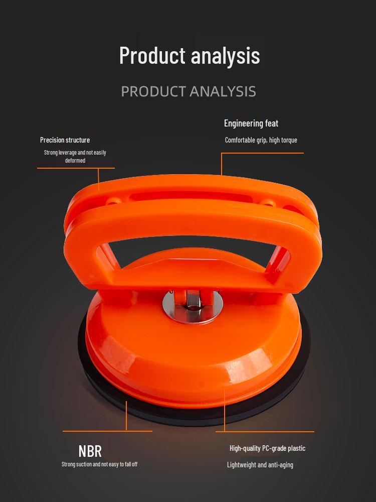 Ceiling Suction Cup & Aluminum Buckle Plate Removal Tool for Glass and Tile Installation.