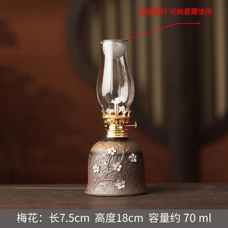 Retro Ceramic Butter Lamp Ornament