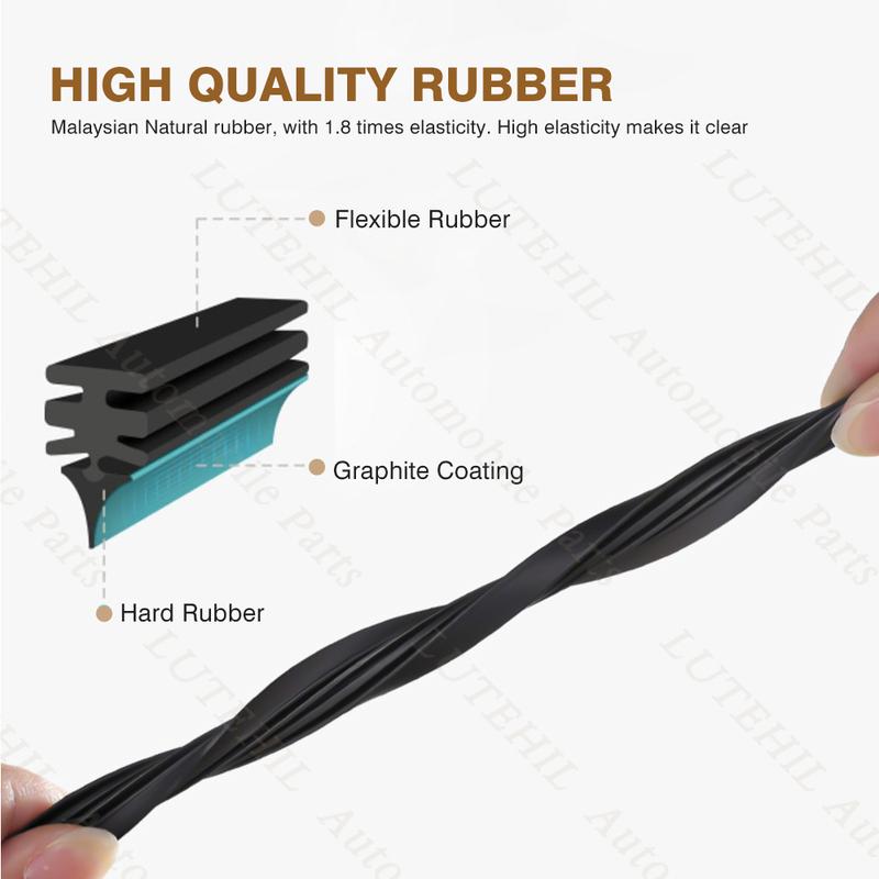 LUTEHIL's Silicone Front Wiper Set For KIA Niro 2016 - 2017 2018 coated windshield wiper blade 26"+16"