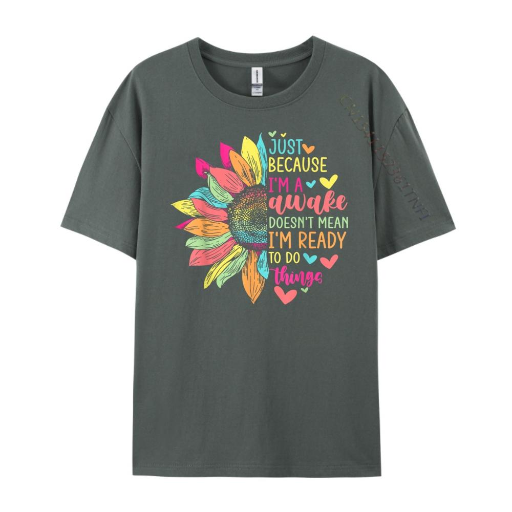 Nur weil ich wach bin Lustig für Tweens Teens Retro Groovy Grafikshirts Band T-Shirts