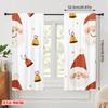 2pcs,2D Plane Printing Pattern Curtains Cute Santa Christmas Ornament Polyester Fabric (without Rod) All Seasons Perfect for