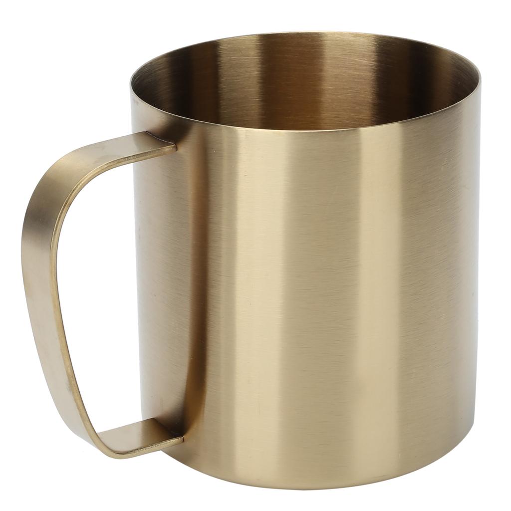 Edelstahl Büro Bierkrug Tragbar Haushalt Outdoor Wasser Kaffeetasse 480mlGold