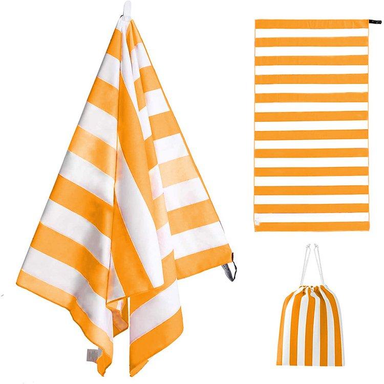 rainbow Stripe Pool Towel Luxury Serviette De Plage Toallas Para La Playa 100% Cotton Customised Stripe Beach Towel