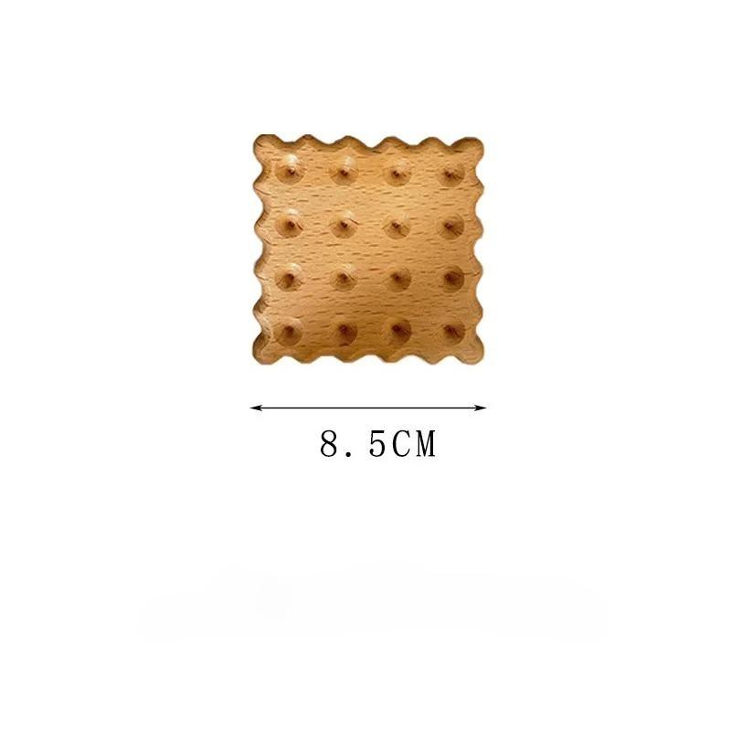 Creative Biscuit Solid Wood Coaster Biscuit Coasters Wooden Coasters Biscuit Shaped Coaster Wooden Insulation Pad