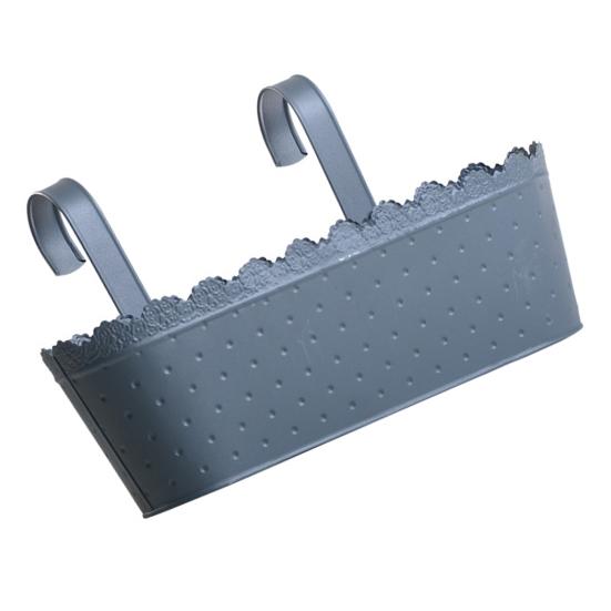 

Цветочный горшок Портативный творческий простой крючок из кованого железа Зеленый горшок для растений для сада серый