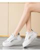 Women's Summer Breathable Mesh Sneakers: Korean Style Hollow-Out, Versatile, Thick-Soled Casual Shoes.