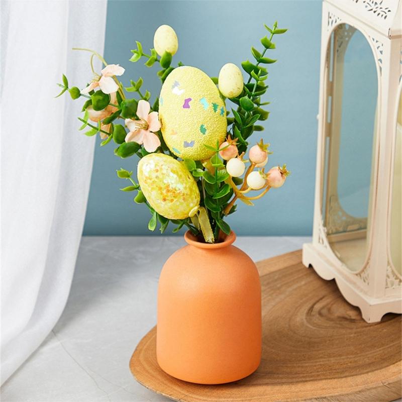 Sophisticated Easters Foam Eggs Bouquet Decoration Bright Color Suitable for Holiday Atmosphere Home Party Display
